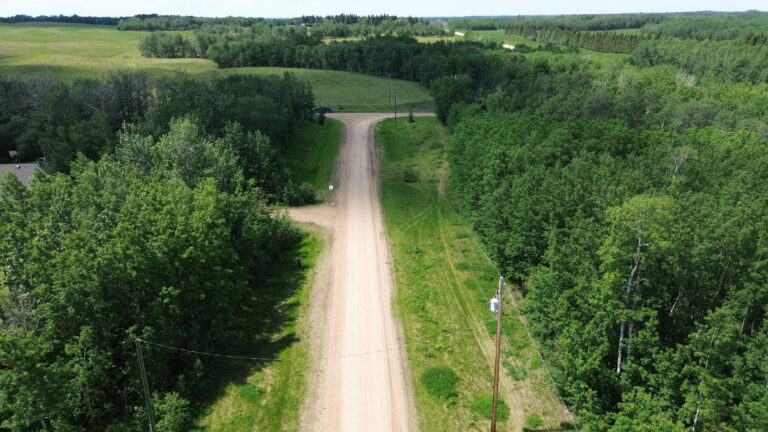 Aerial from the back of the development